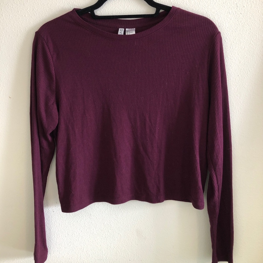 Cropped long sleeve shirt